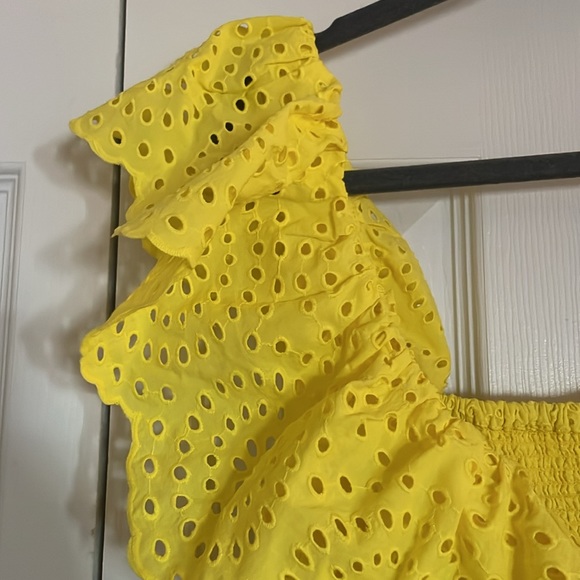 NEW Lilly Pulitzer Asteria Yellow Eyelet Babydoll Dress - Picture 9 of 10